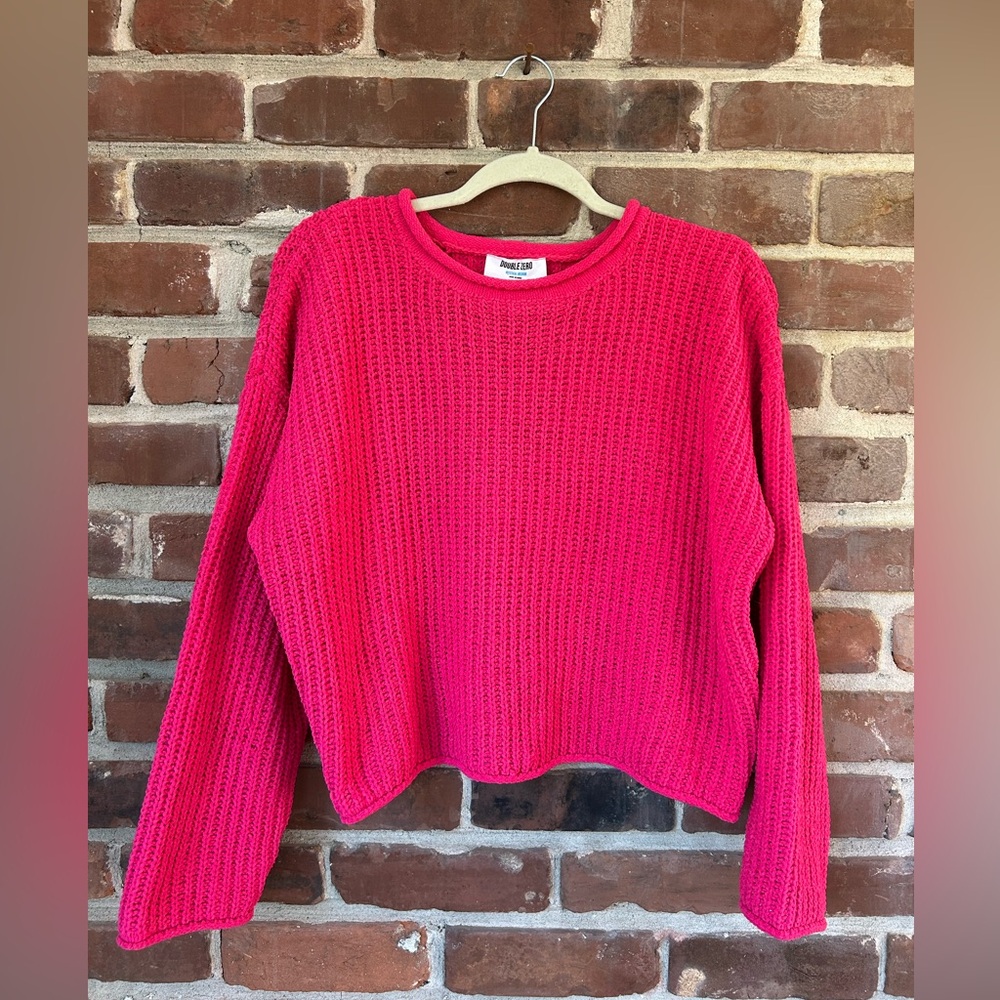 Hot Pink Cropped Sweater